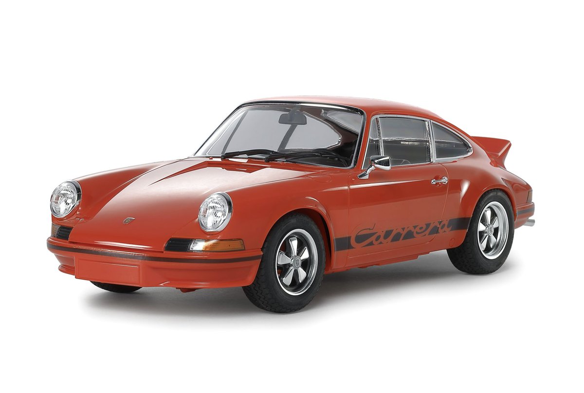 TamiyaUK's tweet photo. Latest items in the Clicloc range.
Porsche 911 Carrera RS 2.7
1/24 scale plastic model snap-together assembly kit of this iconic Porsche.

Available in two colours, with usual high-quality detail from Tamiya, inc chrome parts etc without the need to paint or glue.

Due 12/26 https://t.co/VIrQ4plXVo