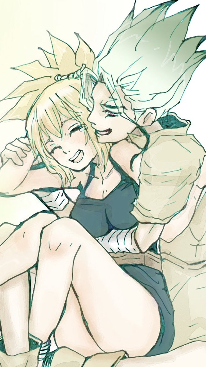 Alexyengr's tweet photo. 🚀「テメー、あくまでシラを切る気か？」
🛡️「ちょ、くすぐったい！は、ハハハ！」

...何してンすかね、このバカップル。

人目がないところではこれくらいの距離感でイチャついてて欲しい。しかも付き合ってない。

#dcst  #千コハ https://t.co/hdPVhVx9Sg