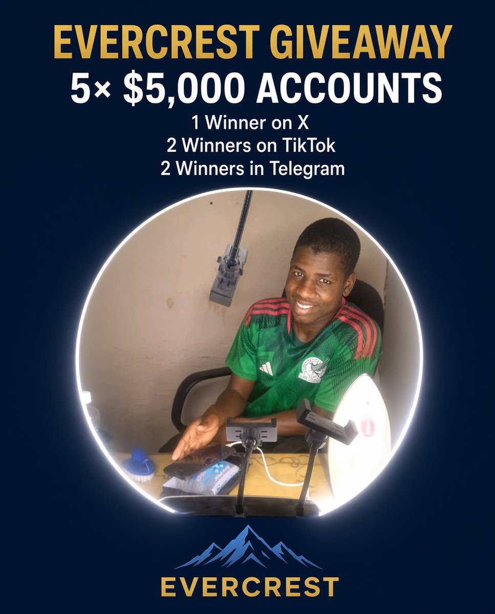 abdul_mde's tweet photo. EVERCREST $5K GIVEAWAY IS LIVE! 🚨

We’re giving 5 lucky traders the chance to win a $5,000 2-Step Challenge Account each! 

🏆 5 Winners
💼 $5,000 Challenge Account per winner
💰 $25,000 TOTAL in challenge accounts

🎯 HOW TO ENTER:

✅ Follow @EvercrestFunds 
✅ Follow @abdul_mde 
✅ Follow @SpeedouForex 

✅ Like & Repost this post
✅ Tag 2 fellow traders
✅ Submit your proof of completion

If you’re serious about trading and want a shot at a $5K funded challenge, don’t miss this opportunity. 👀

Good luck to everyone! ���

#Forex #Trading #Giveaway #FundedTrader #PropFirm