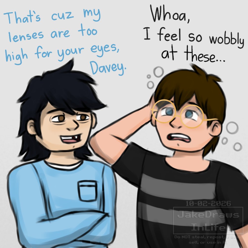 JakeDrawsInLife's tweet photo. 𝗣𝗢𝗩: 𝗬𝗼𝘂'𝗿𝗲 𝘁𝗵𝗲 𝗼𝗻𝗹𝘆 𝘀𝗶𝗯𝗹𝗶𝗻𝗴 𝘄𝗵𝗼 𝘄𝗲𝗮𝗿𝘀 𝗴𝗹𝗮𝘀𝘀𝗲𝘀.
#fnaf #fnafau #fnafoc #aftonsiblings https://t.co/lrFxeTnviz