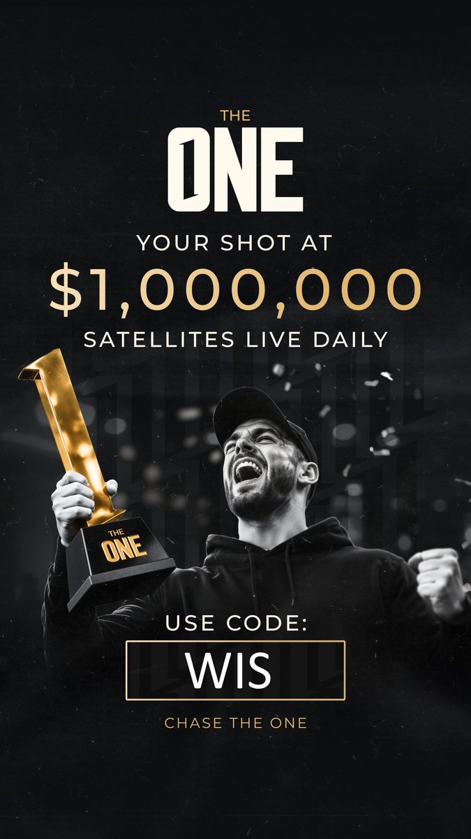 WisternJL's tweet photo. THE ONE first flight is starting this Sunday at 13:30 UTC! 

For the entire next week I will try and get into this through sattilites (Many of them are even overlaying) to have the shot at becoming a millionaire!

Follow my journey on twitch or Youtube and if you haven't signed up yet, what are you waiting for?! It doesn't get any bigger than this! 
@CoinPoker_OFF