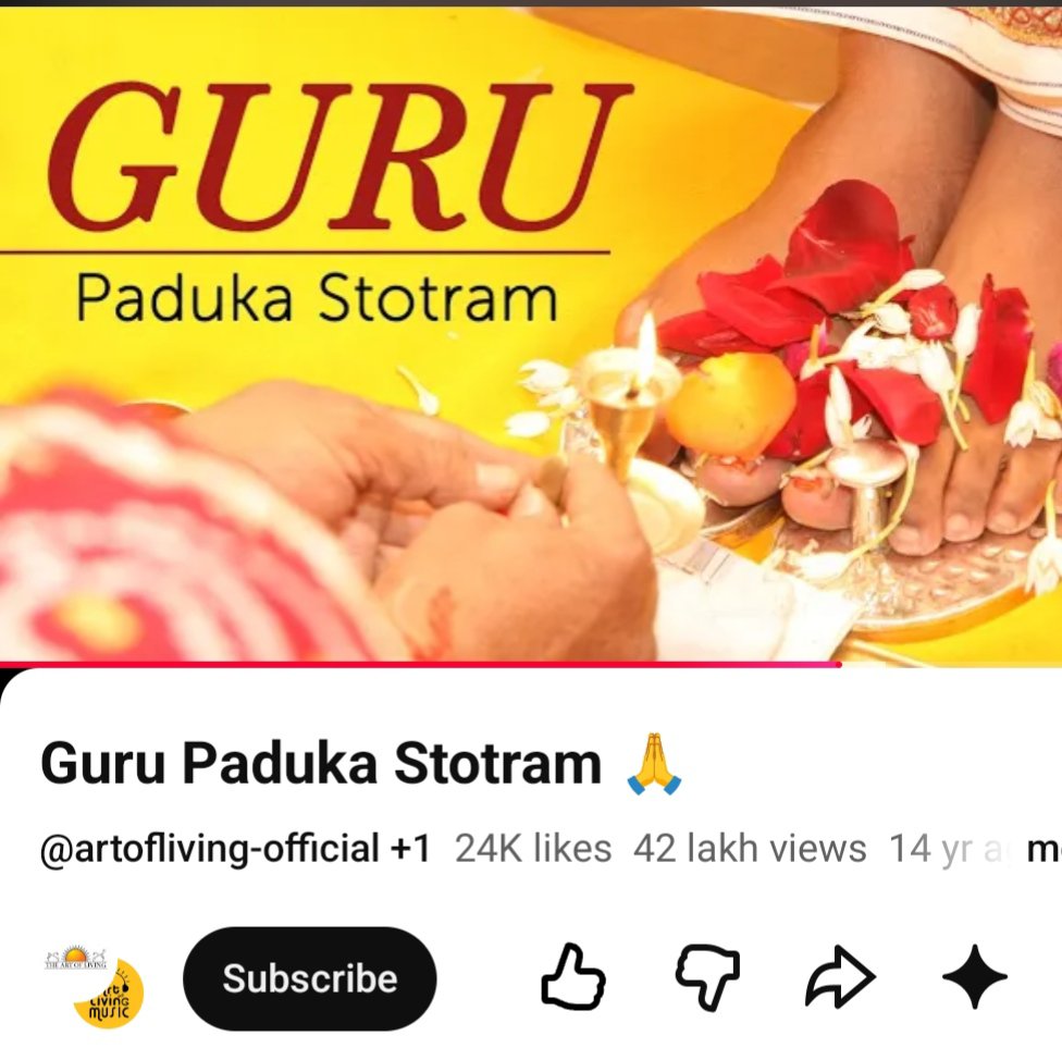 AOLites's tweet photo. Guru Paduka Strotram 🪷 🙏
https://t.co/YHHEdhpzvN https://t.co/pYLV4yqE72
