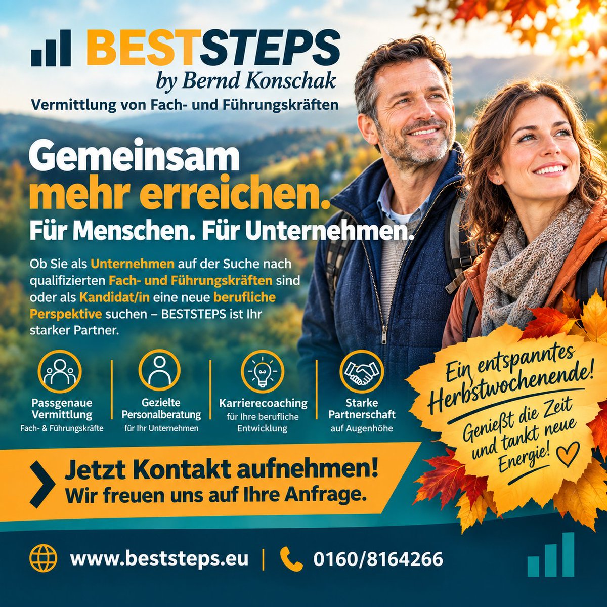 BESTSTEPS_Bernd's tweet photo. 📷https://t.co/dBIl39fdZ7
#beststeps #personalvermittlung #karrierecoaching #personalberatung #zukunftgemeinsamgestalten #vertrauenvonanfangan #autumn📷 #happyweekend📷 https://t.co/dpSTRJFVKj