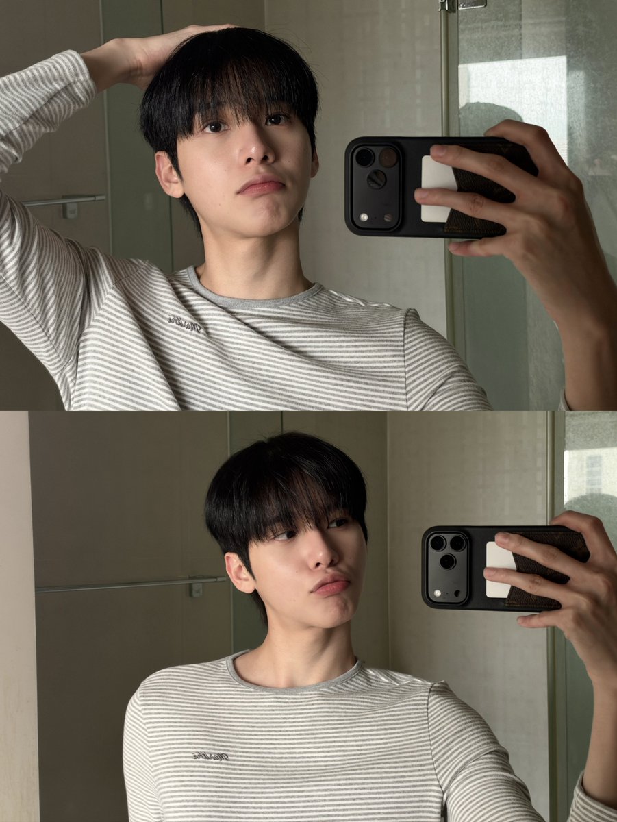 ohmkrit's tweet photo. ตัดผมมาใหม่มะกี๊เลย :3 https://t.co/CTrfWF7WKm