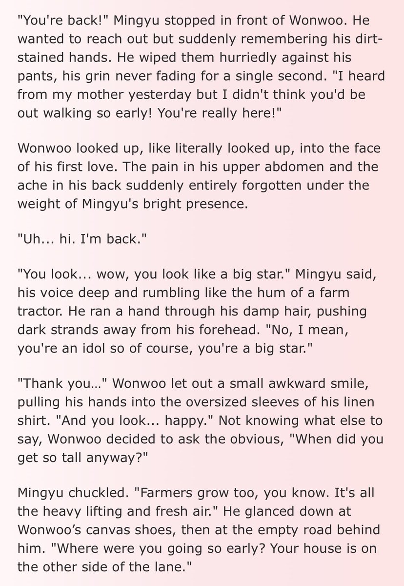 chuwanning_g's tweet photo. A little snippet of my contribution to #kinktober one-shot for minwon ୨୧

♡ non-showbiz!mg, idol!ww
♡ top!mg, bot!ww, exes-to-lovers, small-town romance, second chances, light angst, slice of life
♡ 25K words | eng | 🔞

Coming out on 17 oct  ₊˚⊹♡ https://t.co/xpw8owjIcJ