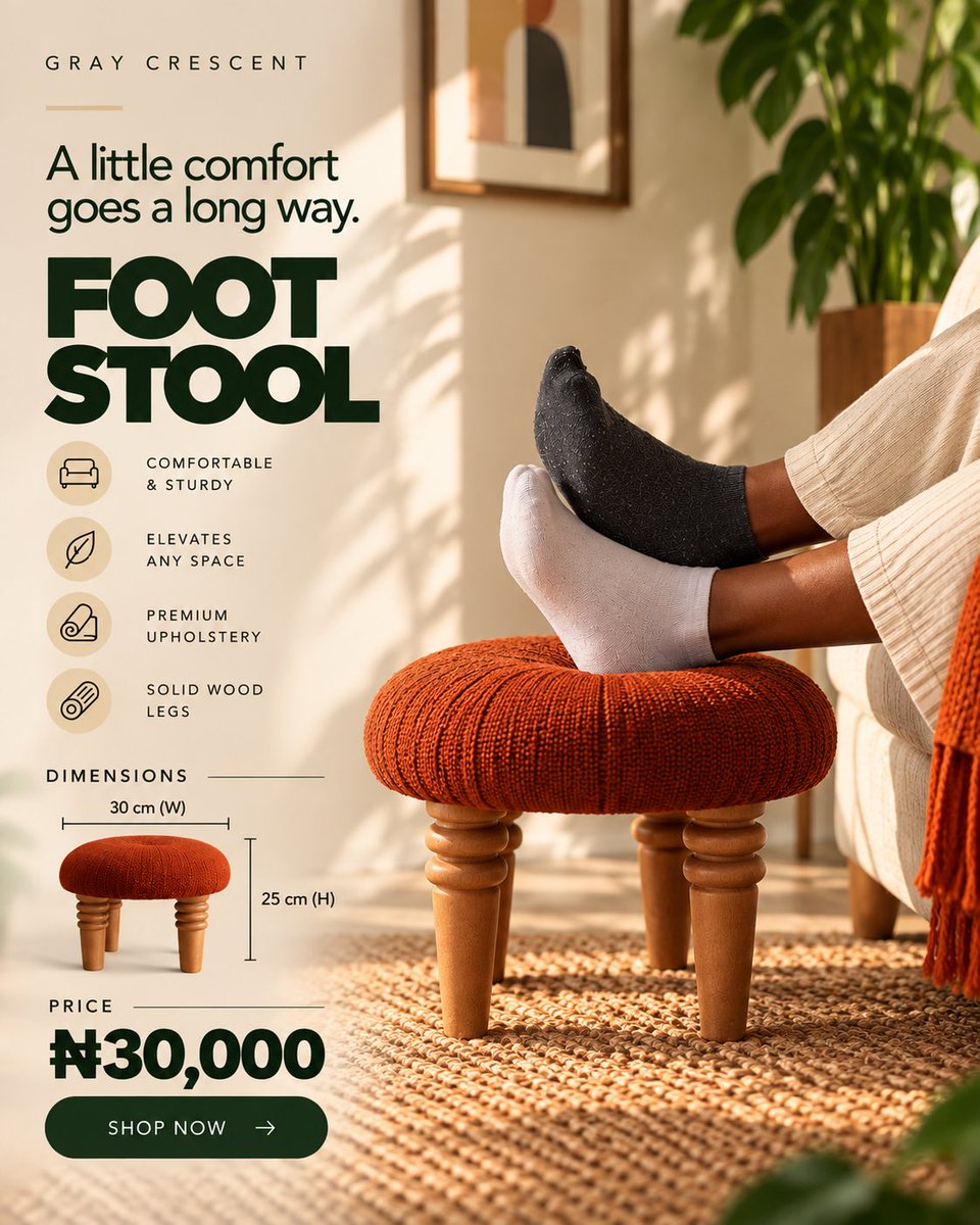 anigray's tweet photo. anything to make your living space more comfortable? i am there! 

get a FOOT STOOL for your living room, under your work desk, or on your balcony.

₦30k only.
you customize the fabric color. https://t.co/BxMpvbFe6w