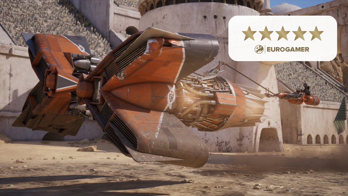 eurogamer's tweet photo. Both a surprisingly fun Roguelite campaign and a racing treat for Criterion fans, Star Wars: Galactic Racer gives sci-fi royalty the Burnout treatment - and it's just wonderful stuff.  

Our review: 

https://t.co/dXG6fEXvxt https://t.co/0GmNciYTic
