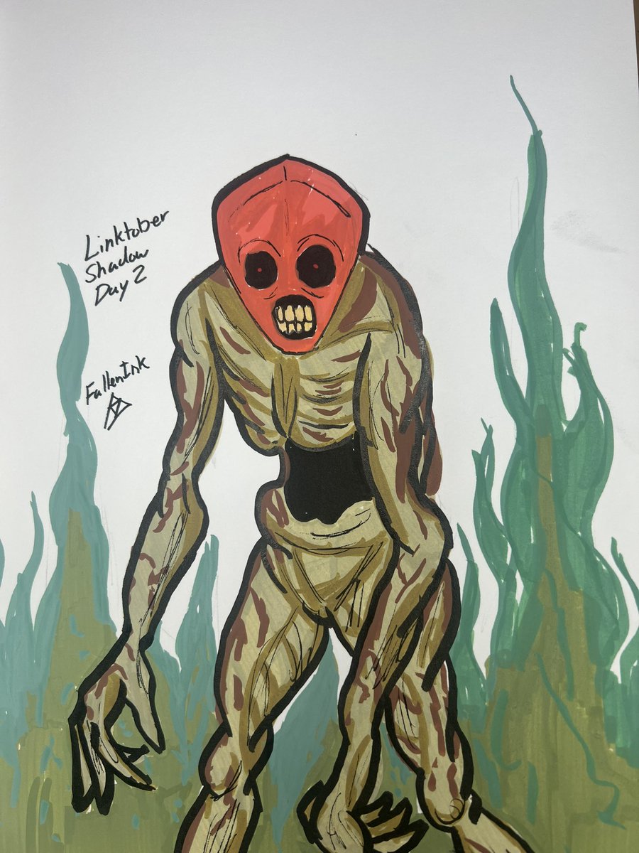 Fallen_Ink's tweet photo. Linktober Shadow Day 2: Undead. The creature to haunt our childhood. The scream is so terrifying it will stun you. #linktober #link10ber #linktober2026 #zelda #legendofzelda #nintendo #art #drawing https://t.co/6m9GlHggiD