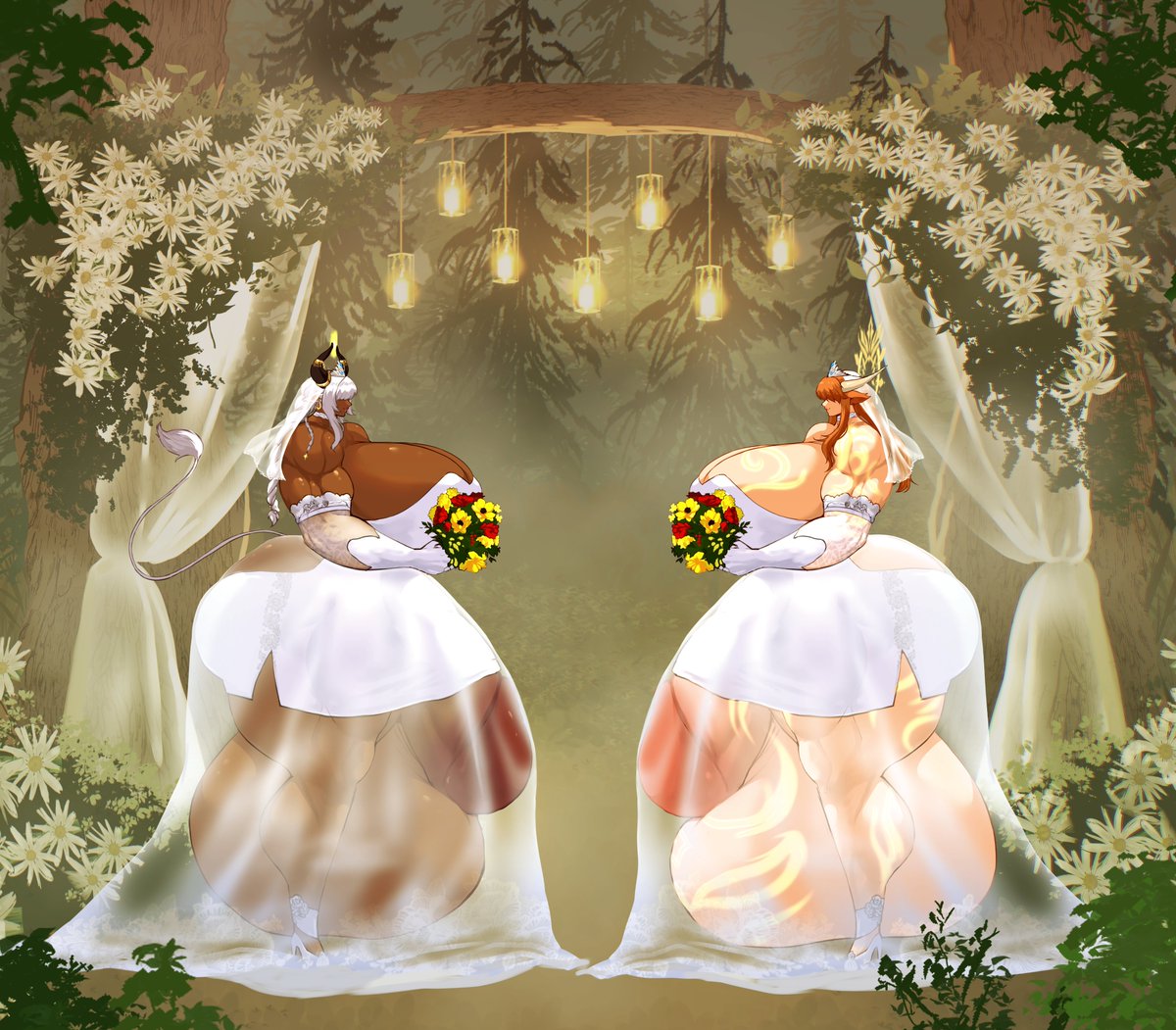 FutaLover___'s tweet photo. Goddesses Wedding~ 💍✨

Frigg own by @FloridaMan189 💖
Luxinia own by me !

Art made by Ohxs ✨ https://t.co/u4dlEEeBlf