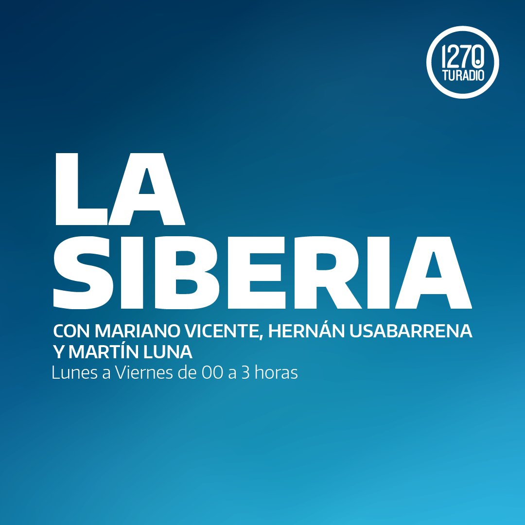 provincia1270's tweet photo. Llega un no programa de radio🎧#LaSiberia 0 a 3hs.
🎙️Mariano Vicente, Hernán Usabarrena y Martín Luna.
💻https://t.co/LJF3bDdnY7
📲App👉https://t.co/wtYVugXhnX https://t.co/mEdThfEhcg