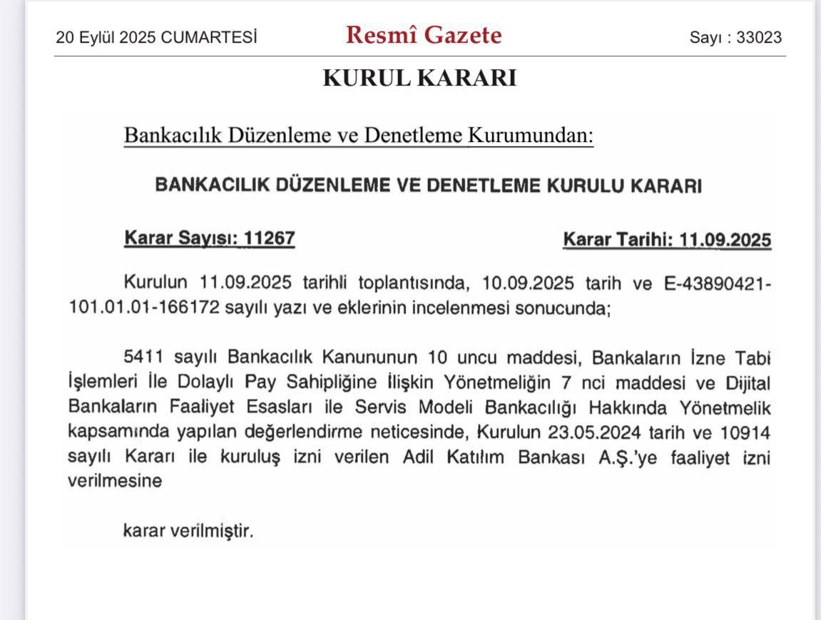 uluser10's tweet photo. İsmal Saymaz'da yazdı, 
BDDK daha 1 hafta evvel Hayati Yazıcı'nın oğluna dijital bankacılık yapması için izin vermiş. https://t.co/GyUCxAnDOa