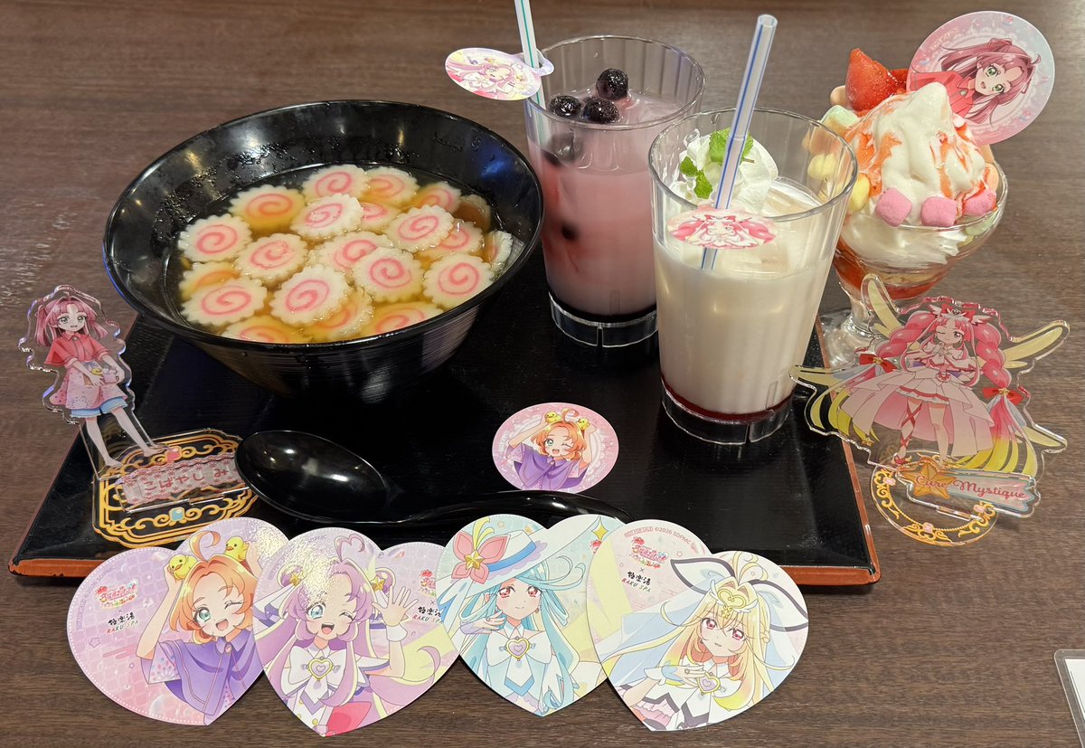 tatsurunSSS's tweet photo. 名探偵プリキュアとコラボしている極楽湯に成人男性1人で行ってき��
結���大友もいたから恥ずかしくなかったで
プリキュアの湯に知らんおっさんと入ってきた
はなまるラーメンは見た目だけは💮 https://t.co/HVaaHcoqNA