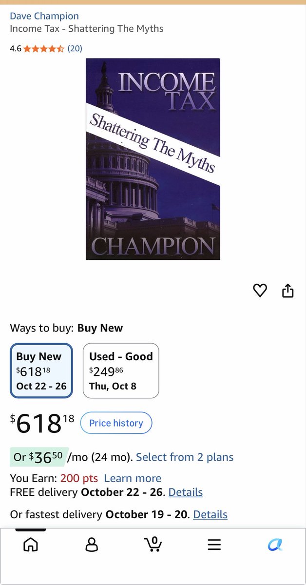 BrandonJames844's tweet photo. @unclej520 Hell, yeah! I actually just purchased his book on eBay where it’s affordable!! 
Take a look at Amazon and ask yourself why would a book cost $618 👀 https://t.co/xaItblIoaz