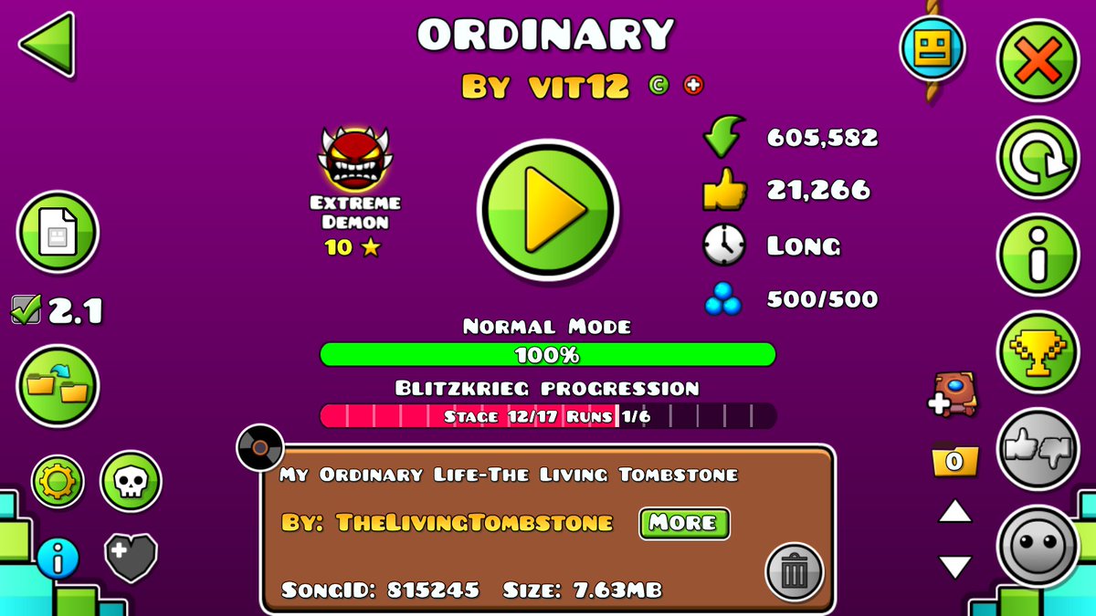 zesorque2's tweet photo. ME HE PASADO ORDINARY QUE COJONES???
Nunca he tenido tanta suerte en un list demon, UNA sola muerte en el ultimo cubo, 3 intentos de 0 hoy he jugado XD
Estoy flipando, nuevo segundo hardest, 47723 intentos menos de 50k no sé ni cómo
Bueno vídeo pronto, estoy alucinando https://t.co/UvEgYhnyEU