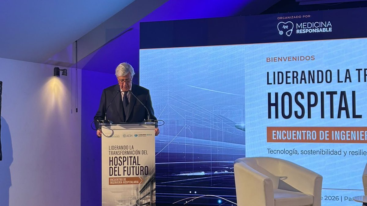 medicinarespon's tweet photo. Durante la inauguración, nuestro presidente, Ernesto Sáenz de Buruaga, conductor del Encuentro de Ingeniería Hospitalaria, ha vuelto a poner en valor @ExpoInMed, la primera Feria Internacional de Innovación Médica y Tecnología Sanitaria que celebrará su primera edición en junio de 2027.

Una cita que reunirá en Madrid a los principales actores del ecosistema sanitario