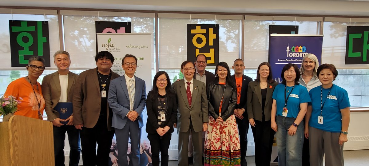 AliEhsassi's tweet photo. It was a great pleasure to attend the launch of the new Korean Adult Day Program in Willowdale by North York Seniors Centre and LOVE Toronto. This program is designed to support Korean-speaking seniors in accessing essential programs and services while creating a safe, welcoming, and inclusive environment.