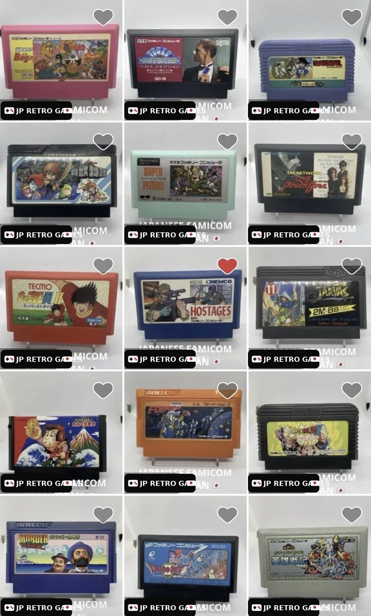 JPretrogames's tweet photo. 🇯🇵🎮 Which one is your favorite?

These are some Japanese Famicom games from my collection.

Do you have a favorite?

Tell me the title 👇
If it’s not here, tell me which game you love!

YOU CHOOSE. I PLAY. 🇯🇵🎮 https://t.co/ihFtoIp7vw