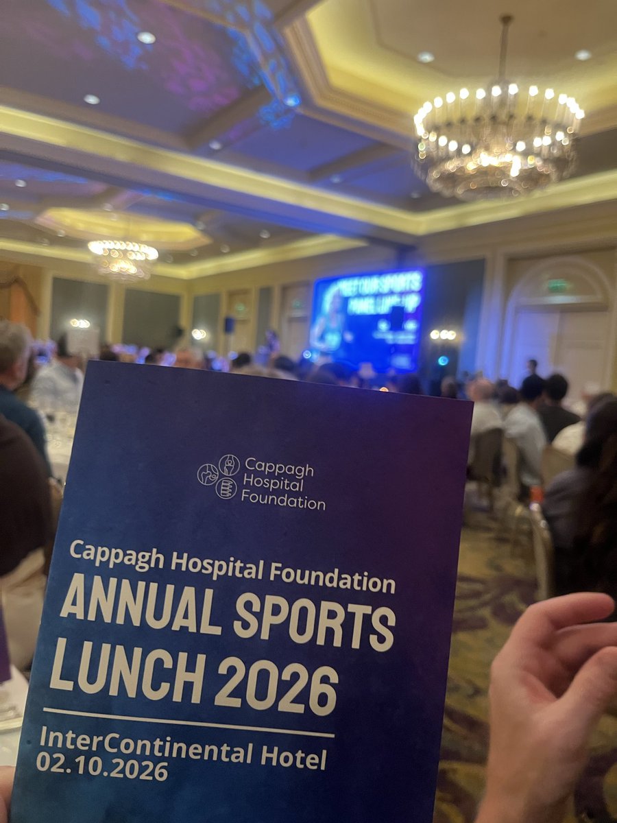 Desgibson100's tweet photo. What an amazing day at the Cappagh Hospital Foundation Annual Sports Lunch today .. what an incredible panel and an even better cause! #CappaghHC https://t.co/yeTSKujSw7