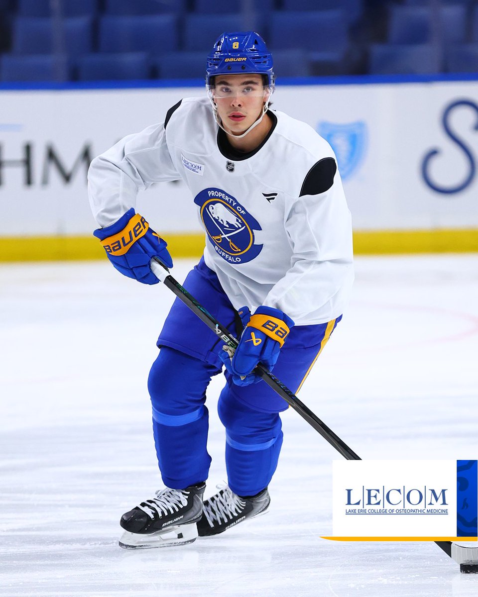 BuffaloSabres's tweet photo. Look who’s here 👀

Olen Zellweger is back at practice!

#LetsGoBuffalo | @1LECOM https://t.co/ems4VGnMcx