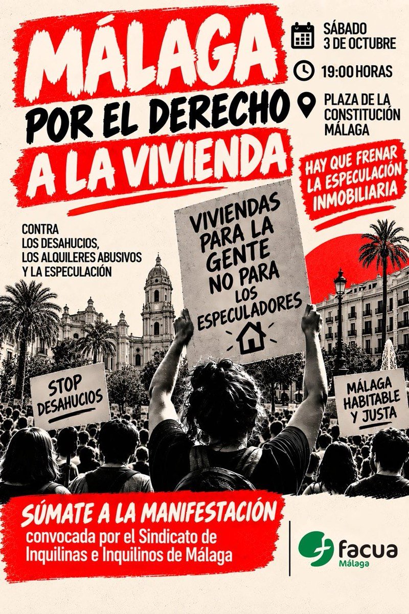 PAHmalaga's tweet photo. Lo pagaran políticamente, no se puede ir contra la inmensa mayoría de los ciudadanos para defender espurios intereses.
📢 Mañana a la calle Manifestación 
📍Plaza de la Constitución 
🕖19.00h
Estos son quienes defienden a los lobbies, fondos buitres, bancos, rentistas... https://t.co/7W3x22BGqM