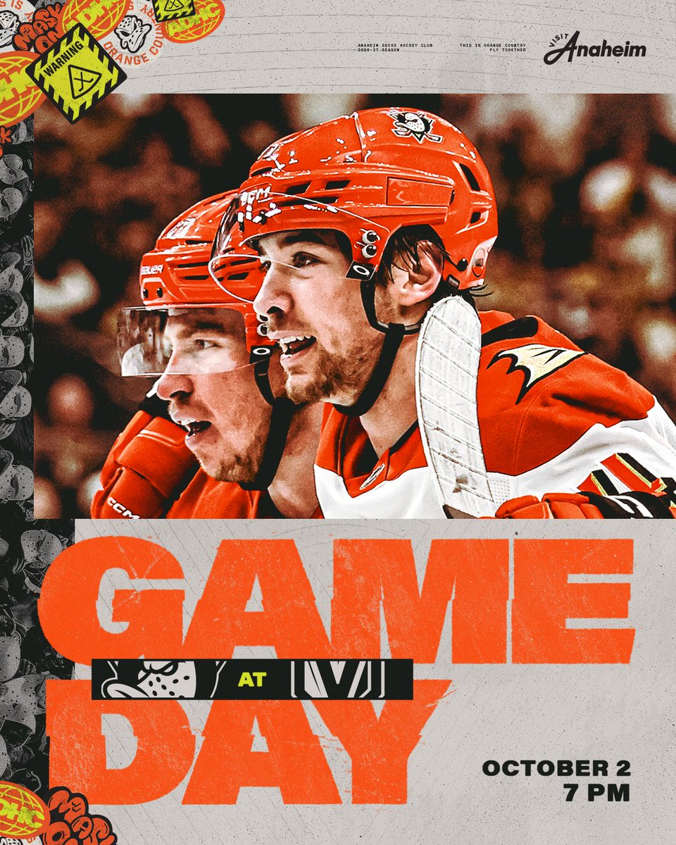 AnaheimDucks's tweet photo. Training season's over. 

🆚: VGK
🕖: 7 p.m. PT
📺: Prime Video, FOXLA+ (KCOP-13)
🎙: @DucksStream 

#FlyTogether https://t.co/LsK9AfJMr7