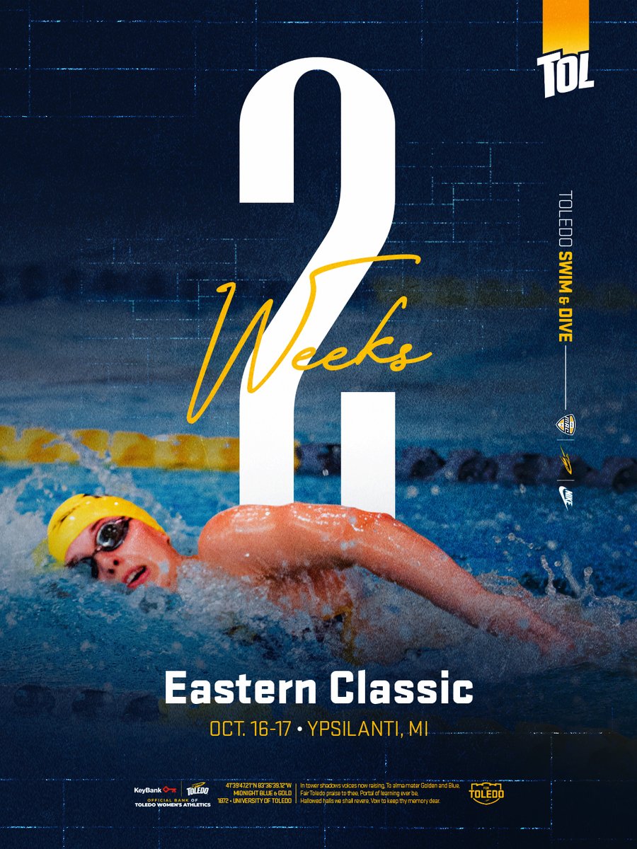 Toledoswimdive's tweet photo. 2️⃣ weeks out!

#ForToledo | @keybank https://t.co/5fJgvYbAcc