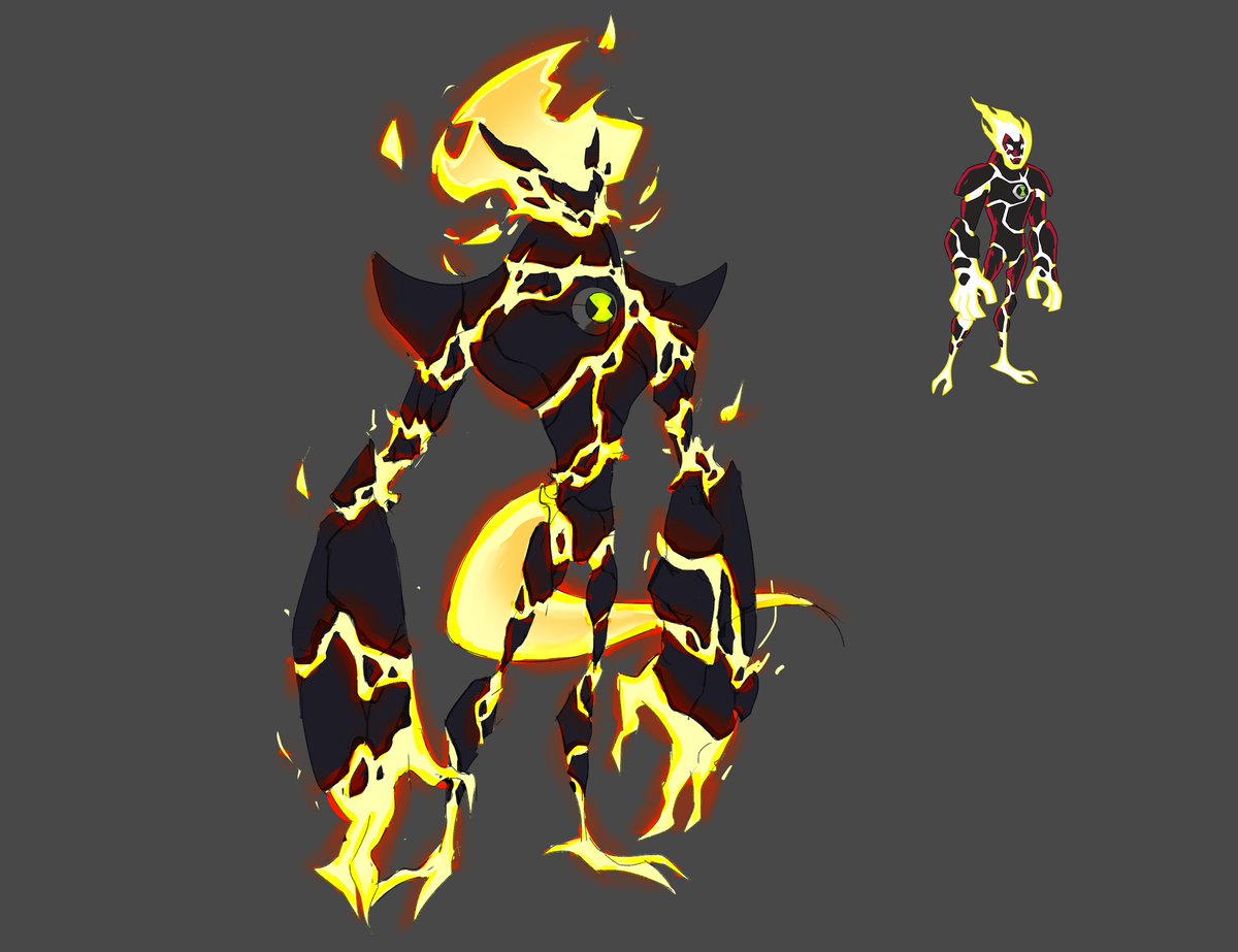 kirart1310's tweet photo. Just a random Heatblast variant https://t.co/yRvFJMDmvM