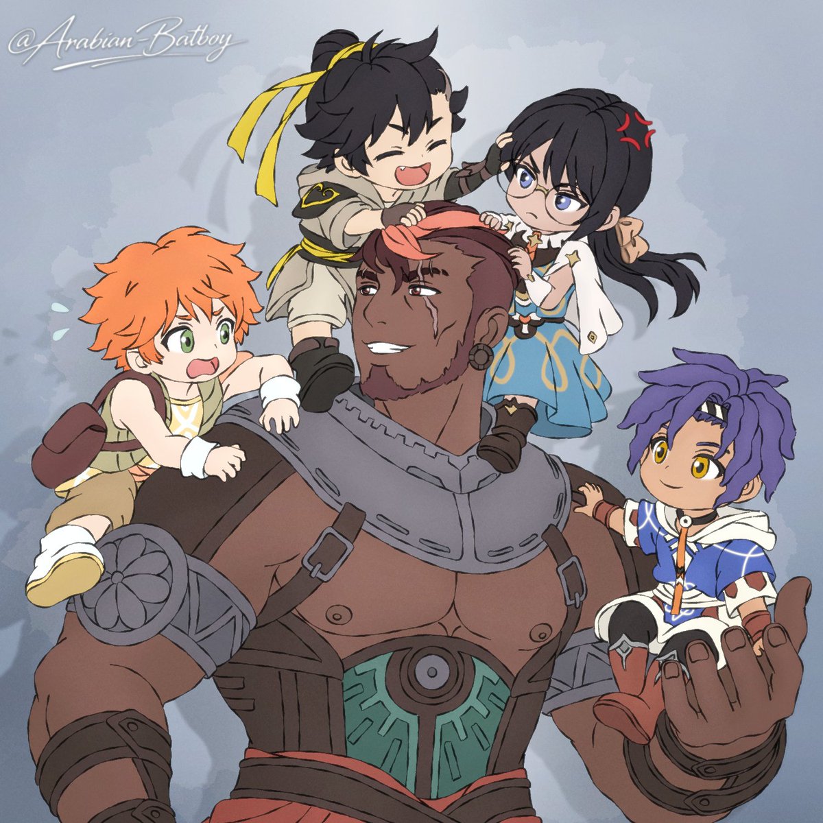 ArabianBatboy's tweet photo. The safest four kids in all of Dagda

{#Cai #Peter #Tialla #Nezha #Guzran #fanart #FireEmblemFortunesWeave} https://t.co/20vN0UtImv