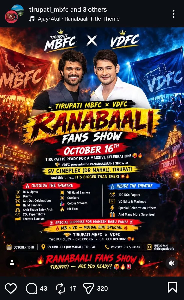 theyhatekapil's tweet photo. Ma Mb Vd mutuals kuda chesthunar ra puka 🤙🔥
#Ranabaali https://t.co/nrBiZ4Ptcd