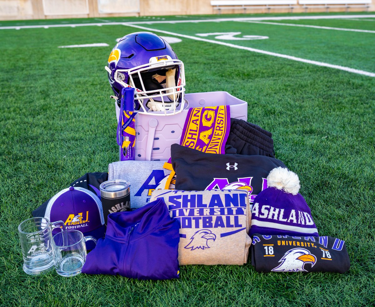 AshlandFB's tweet photo. 🎟️ AU GEAR RAFFLE! 🦅

Want to take home this box of Ashland University gear? Stop by the Gridiron Club tent tomorrow to enter the raffle‼️

🎟️ 1  Ticket - $5
🎟️ 3 Tickets - $10

All proceeds benefit the Ashland Gridiron Club. (@AUgridironclub) https://t.co/9UlYpqbkQq