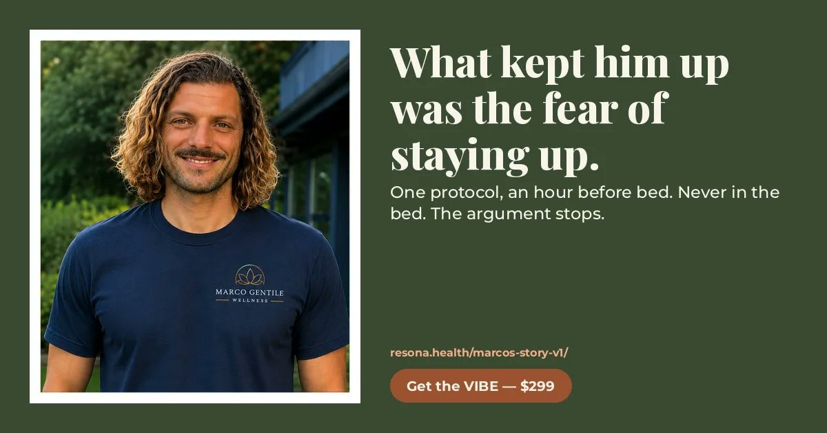 MGentileLife's tweet photo. What kept me up wasn't noise. It was the hour before bed, wondering if I'd sleep. I run the Sleep protocol before bed now, and that argument doesn't show up:
https://t.co/c1jePsN2KH
#ResonaHealth #VIBE https://t.co/b6KL5oJR42
