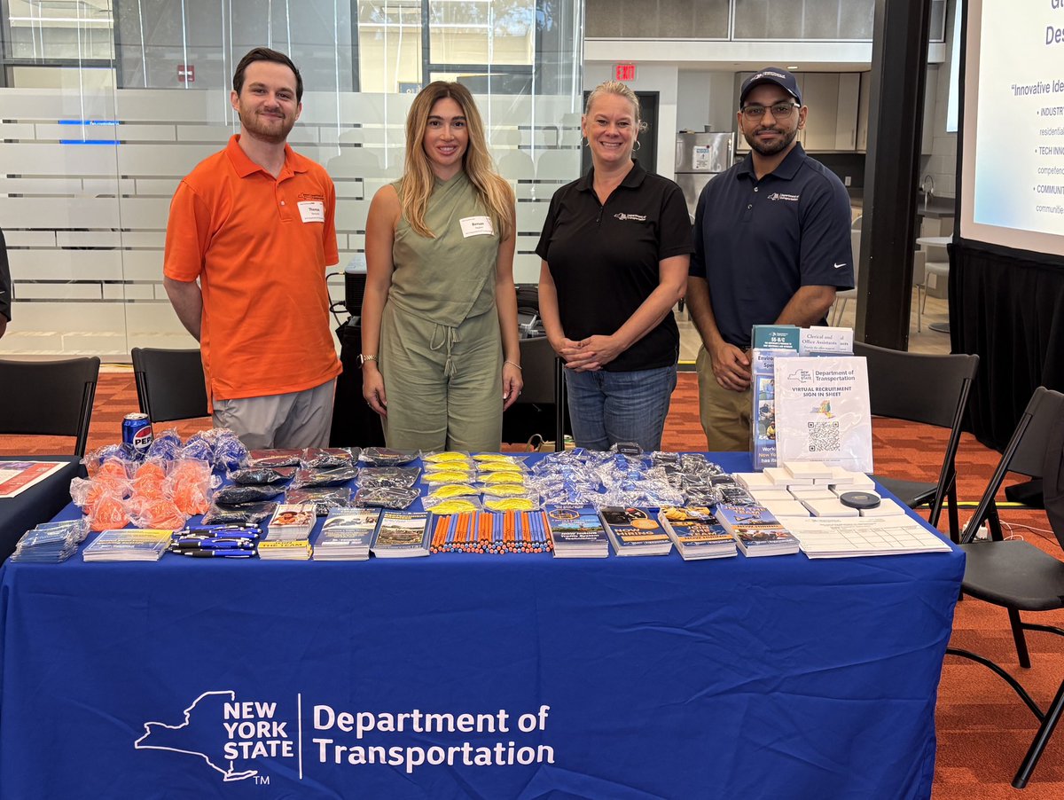 NYSDOTHV's tweet photo. Our recruiters are at the @NJIT Career Experience Expo and Event Fair today until 3pm. Stop by our booth to learn more about careers @NYSDOT https://t.co/bhN3N8PWB5