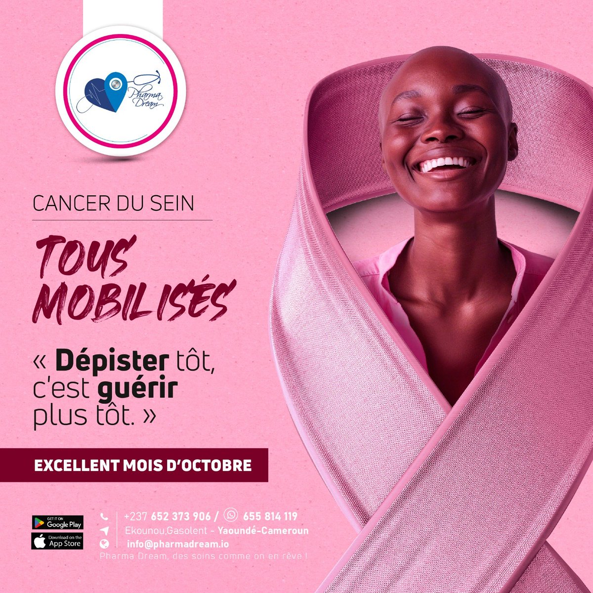Pharmadream1's tweet photo. Ce mois-ci, faisons de la prévention une priorité. 💗 Parlons-en autour de nous. 
#cancerdusein
#prevention
#dépistage 

---
This month, let’s make prevention a priority. 💗
Let’s talk about it with those around us. 💗

#BreastCancer
#Prevention
#screening https://t.co/7Av03xpNiR