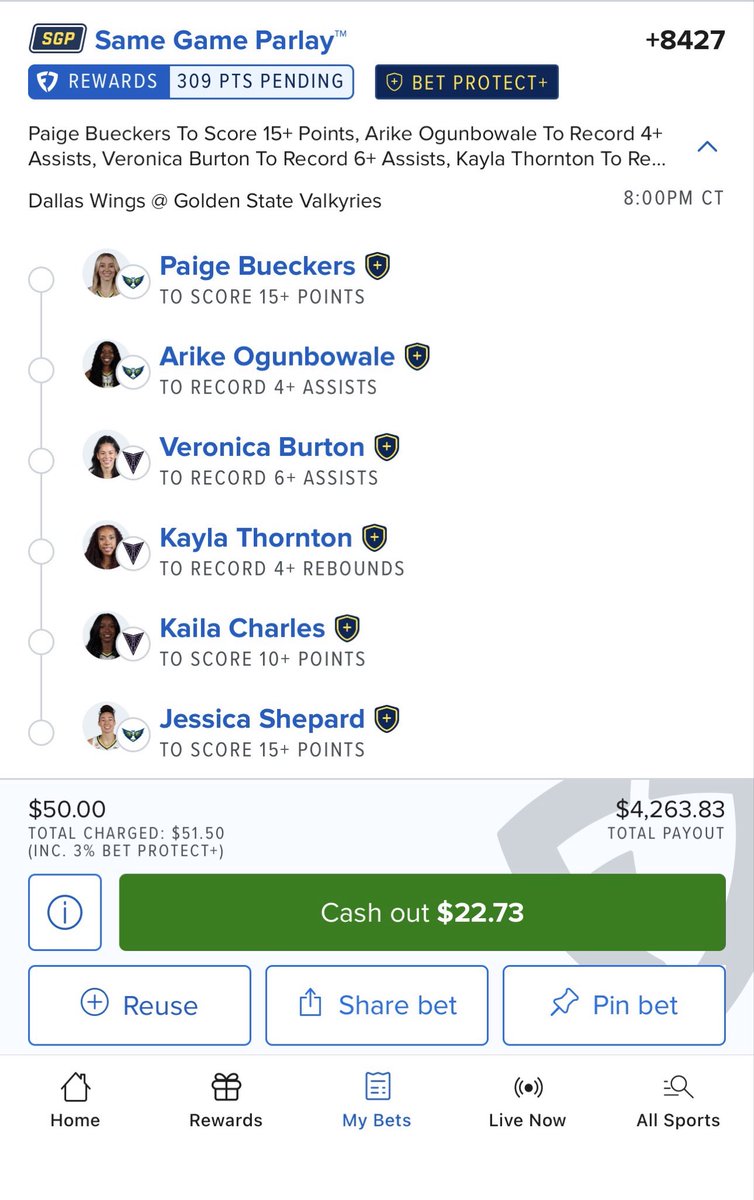 100daypicks's tweet photo. IM BACK! IM BETTER 🍀🫟🫟🍀 +8427 ODDS FANDUEL SLIP FOR WNBA PLAYOFFS 

$50 > $4,263 💰

THIS A BLESSING SLIP 🫟 ! 
LIKE IF TAILING 
#WNBA #PrizePicks #Playoffs https://t.co/2pdWb5NPWH
