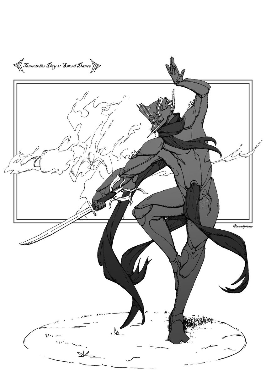 mushplume's tweet photo. One last dance with you

#Tennotober2026 #warframefanart #tennocreate
Day 2: Sword Dancer https://t.co/ewdPmwG68N