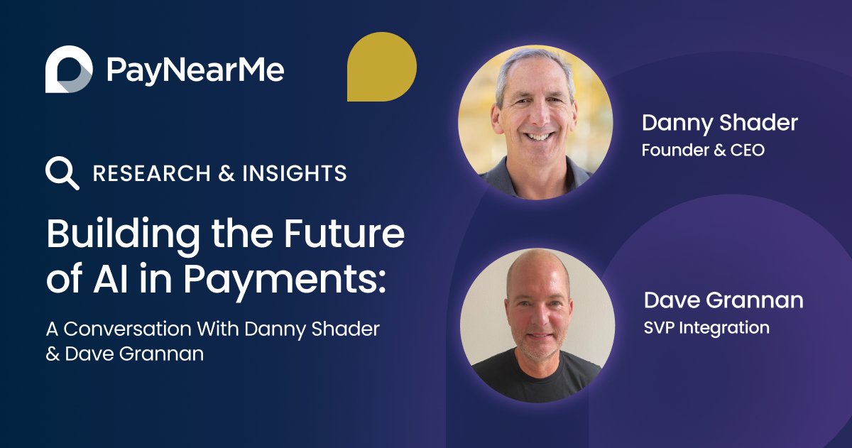 PayNearMe's tweet photo. Learn how bringing the PayNearMe and Marr Labs teams together is helping build the future of AI in payments—and advance Payment Experience Management.

Read more: https://t.co/XWBBm3MMMo

#ai #paymentexperience https://t.co/oRNwlDuemQ