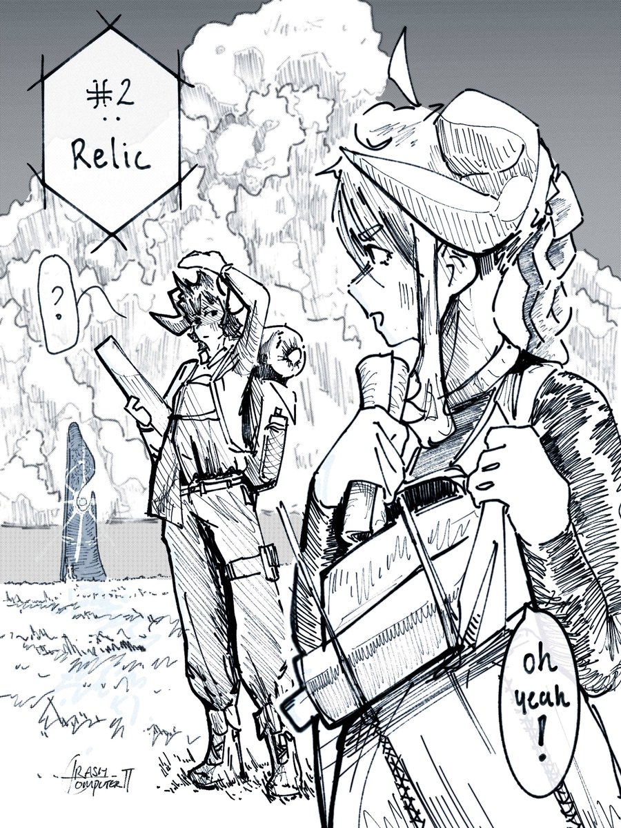 TrashComputer2's tweet photo. #2: Relic

#inktober #inktober2026 https://t.co/8OTNf8O9gt
