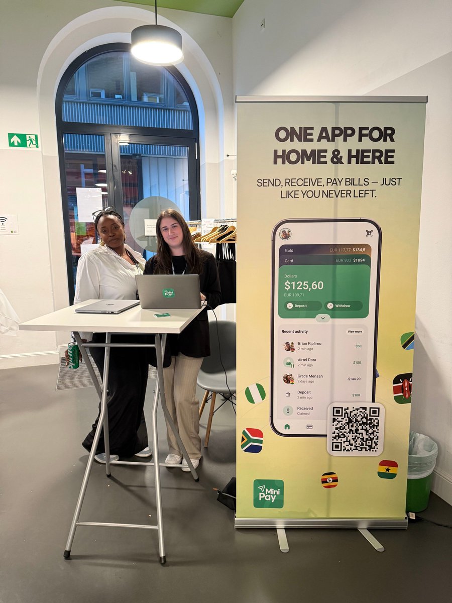 minipay's tweet photo. "Capital already exists on the continent — it's fragmented. The next step is consolidating it, so it can stop, breathe, and decide where it wants to go."

Diaspora capital, fragmented and global. That's the exact problem MiniPay is fixing. On the ground at BITES26, Berlin. https://t.co/7ryud8xDus