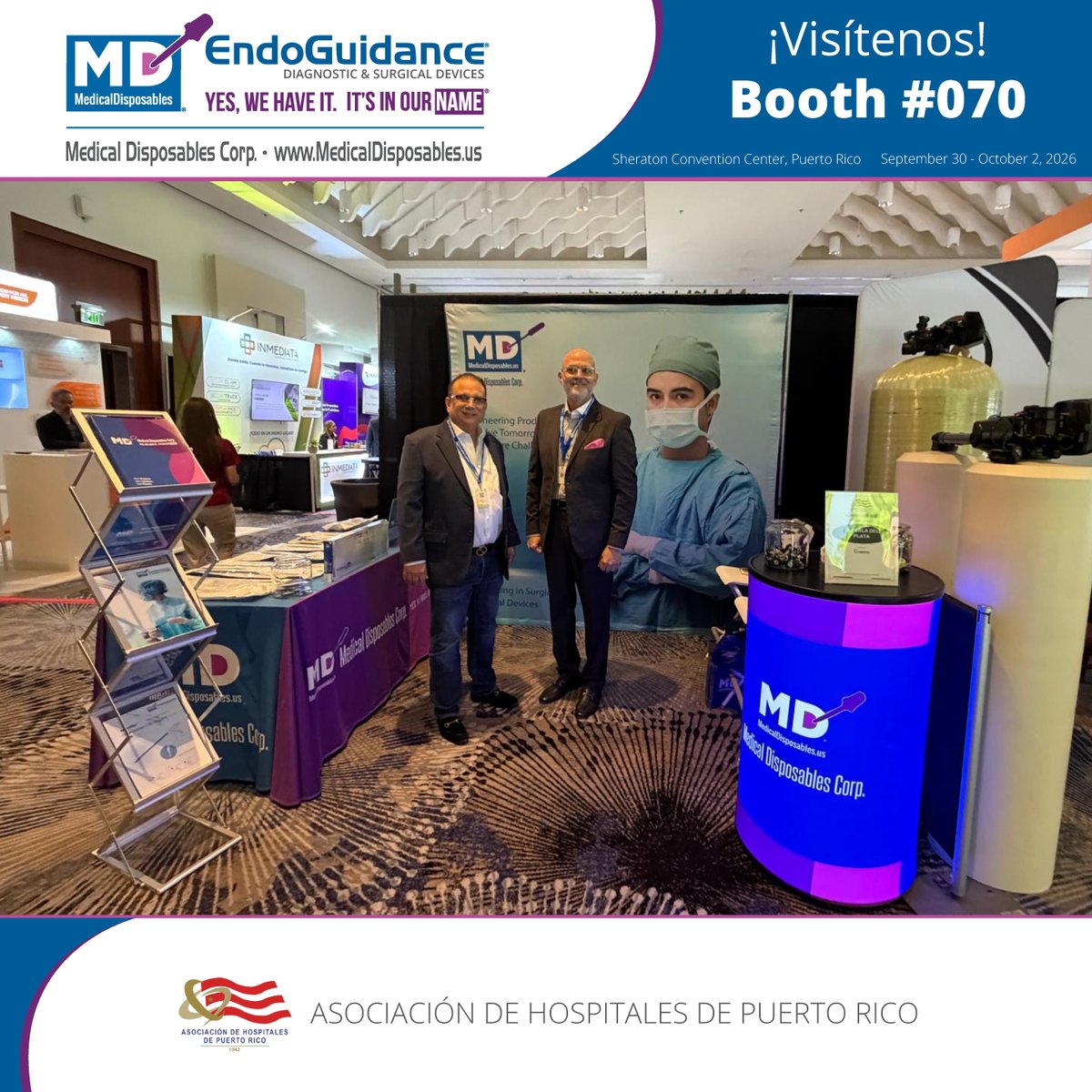 MDC_Drug_Test's tweet photo. A special visit at #AHPR2026! MD EndoGuidance was pleased to welcome Hon. Pablo José Hernández Rivera to our booth in San Juan. Our team enjoyed sharing our laparoscopic surgical solutions at this year's convention.
#MDEndoGuidance #HospitalesPR #MedicalDisposables #PuertoRico https://t.co/24vxizxGwD