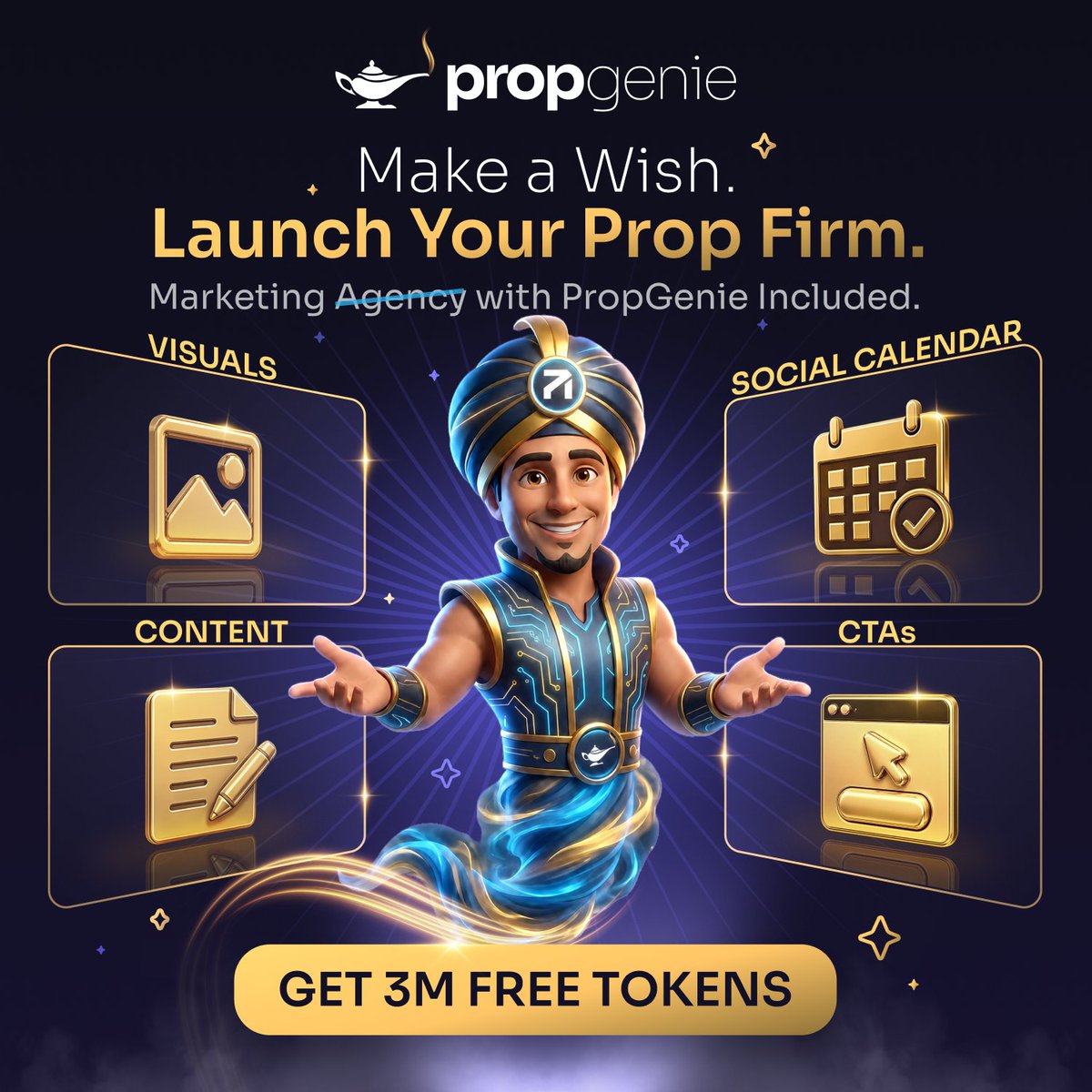 PropAccountWL's tweet photo. PropGenie has expanded: Branding Studio, Web Builder, Dashboard Builder, and now Marketing Hub. No developers, no agencies. $3K white-label license, live in 7 days.

3M free Genie Tokens when you sign up, one month only. 

Your first campaigns are on us: https://t.co/03fnNn8hoM https://t.co/A7xs541POz