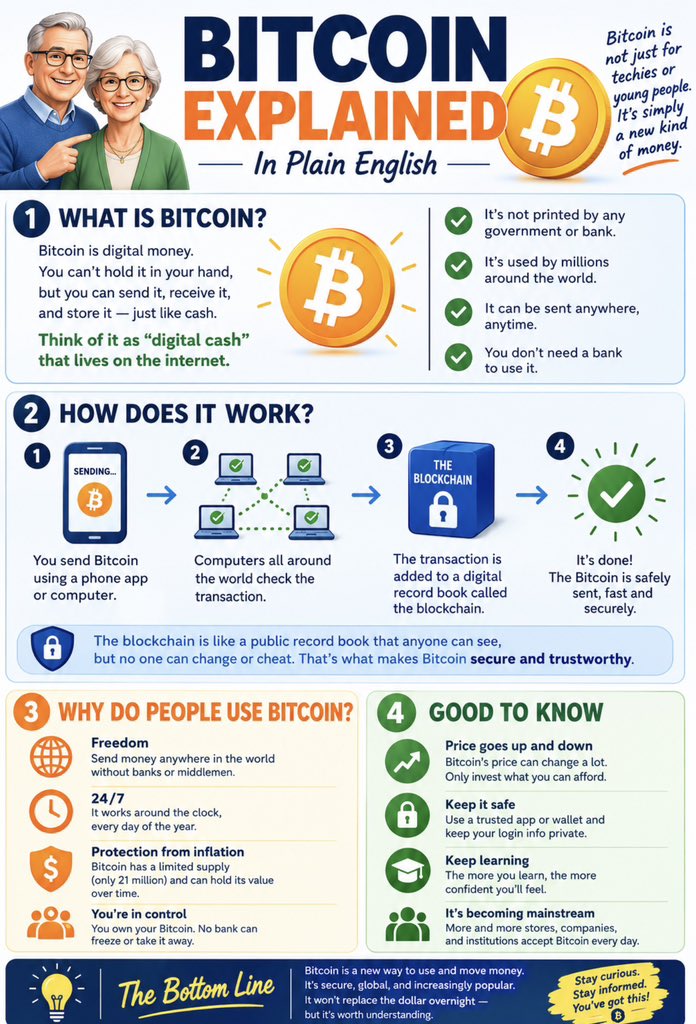 taclita's tweet photo. Digital money. Global access. 24/7 transactions. No traditional middleman.
Learn how Bitcoin works, understand the blockchain, protect your assets, and stay informed.
Simple knowledge. Smarter decisions. ₿
#Bitcoin #BTC #Crypto #Blockchain #DigitalMoney https://t.co/4nbbdlCnWx