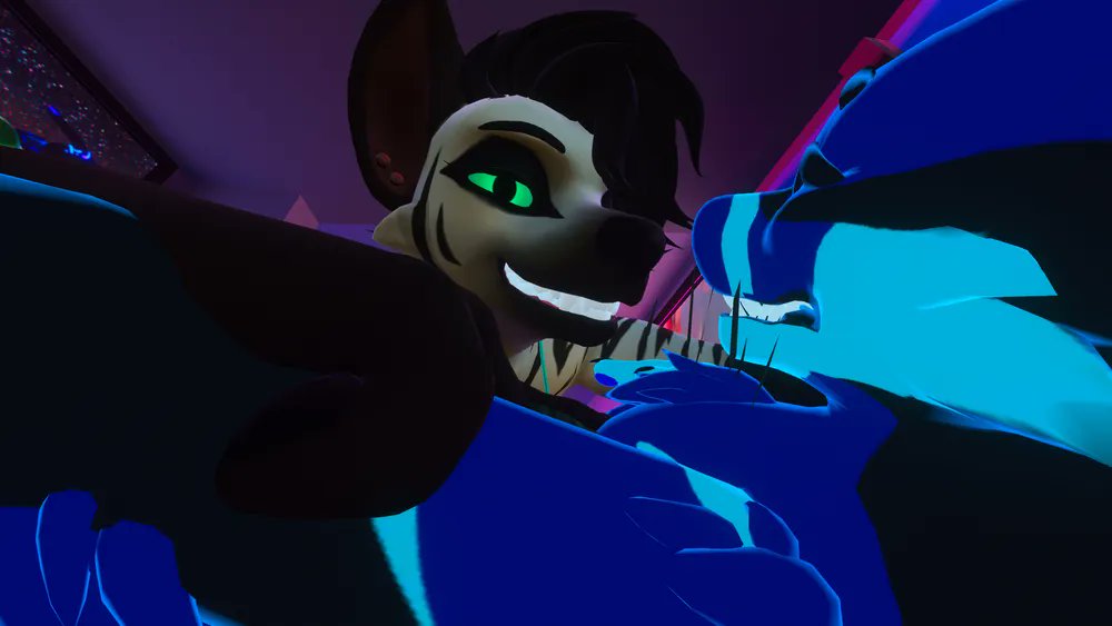 huntingstripes's tweet photo. #voretober #voretober2026 #vore #endo #furryartㅤ
For the first prompt of Voretober.
'Storage' - Storing a beloved friend inside Asani's guts, for safe keeping of course.
These were taken in VRChat while we were hanging out with friends. https://t.co/OuGMPu7yH2