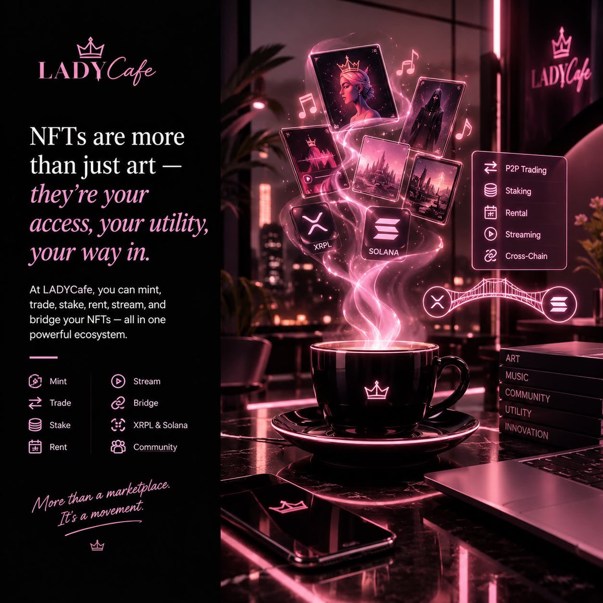 elame_en2's tweet photo. NFTs shouldn’t just sit in your wallet. LADYCafe gives them utility. 

https://t.co/X2yqe7hXj3 ☕ https://t.co/sTkoAkXpZZ