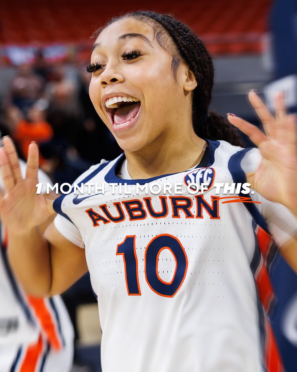 AuburnWBB's tweet photo. the countdown just got real 😎 https://t.co/F99eTiUg8V