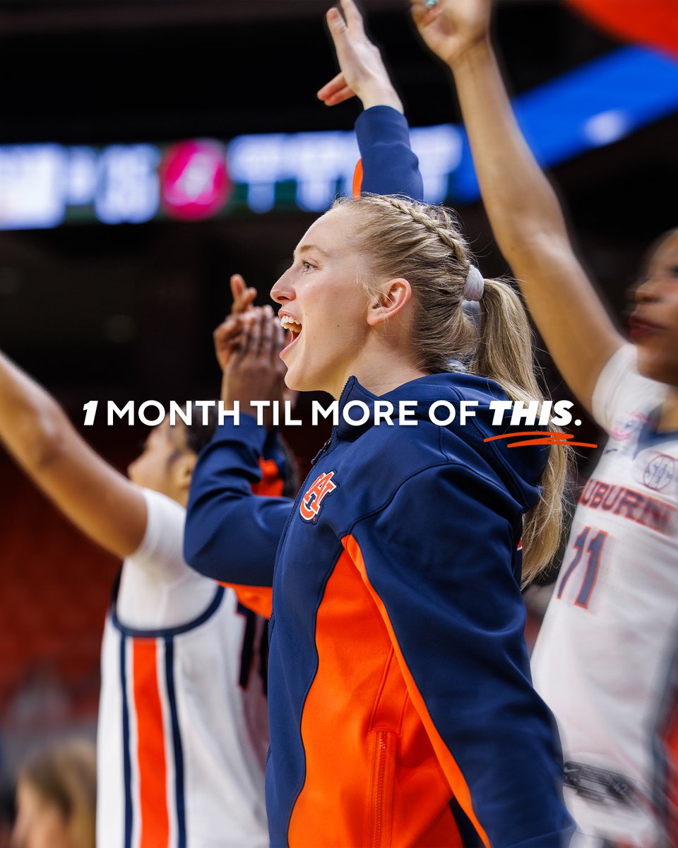 AuburnWBB's tweet photo. the countdown just got real 😎 https://t.co/F99eTiUg8V
