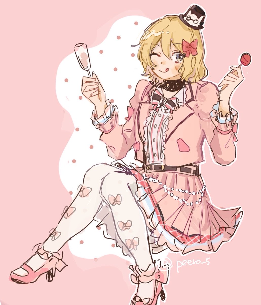 peero_5's tweet photo. ずっと描きたかった衣装🍓 https://t.co/R3YKmxZdGT
