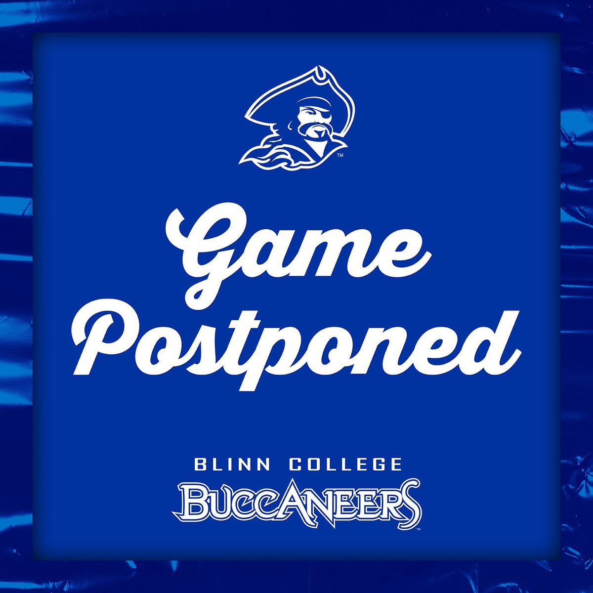 BlinnAthletics's tweet photo. Today’s Blinn men’s soccer Region 14 road match at Coastal Bend has been postponed to a 1 p.m. start on Monday, Oct. 19 https://t.co/I5y1tGZ1CC