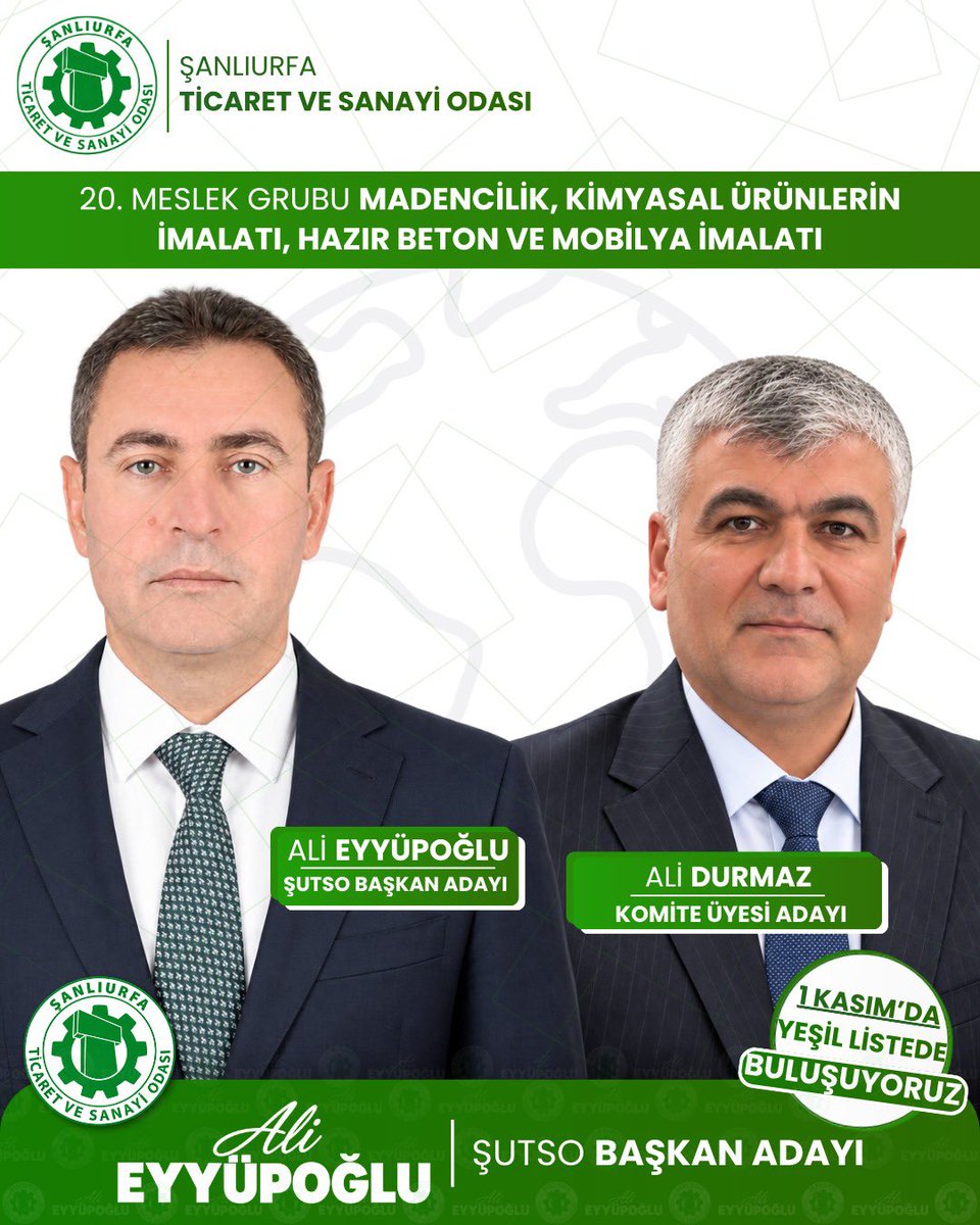 alieyyupogluu's tweet photo. Şanlıurfa’nın dış ticaretini güçlendirecek, yeni pazarlara ulaşmasını sağlayacak ve ihracat-ithalat yapan üyelerimizin sorunlarına birlikte çözüm üreteceğiz.

Güçlü dış ticaret, güçlü Şanlıurfa.

🟢 Yeşil Pusula
Birlikte üretecek, büyüyecek ve kazanacağız. https://t.co/bjEqaIDc0N
