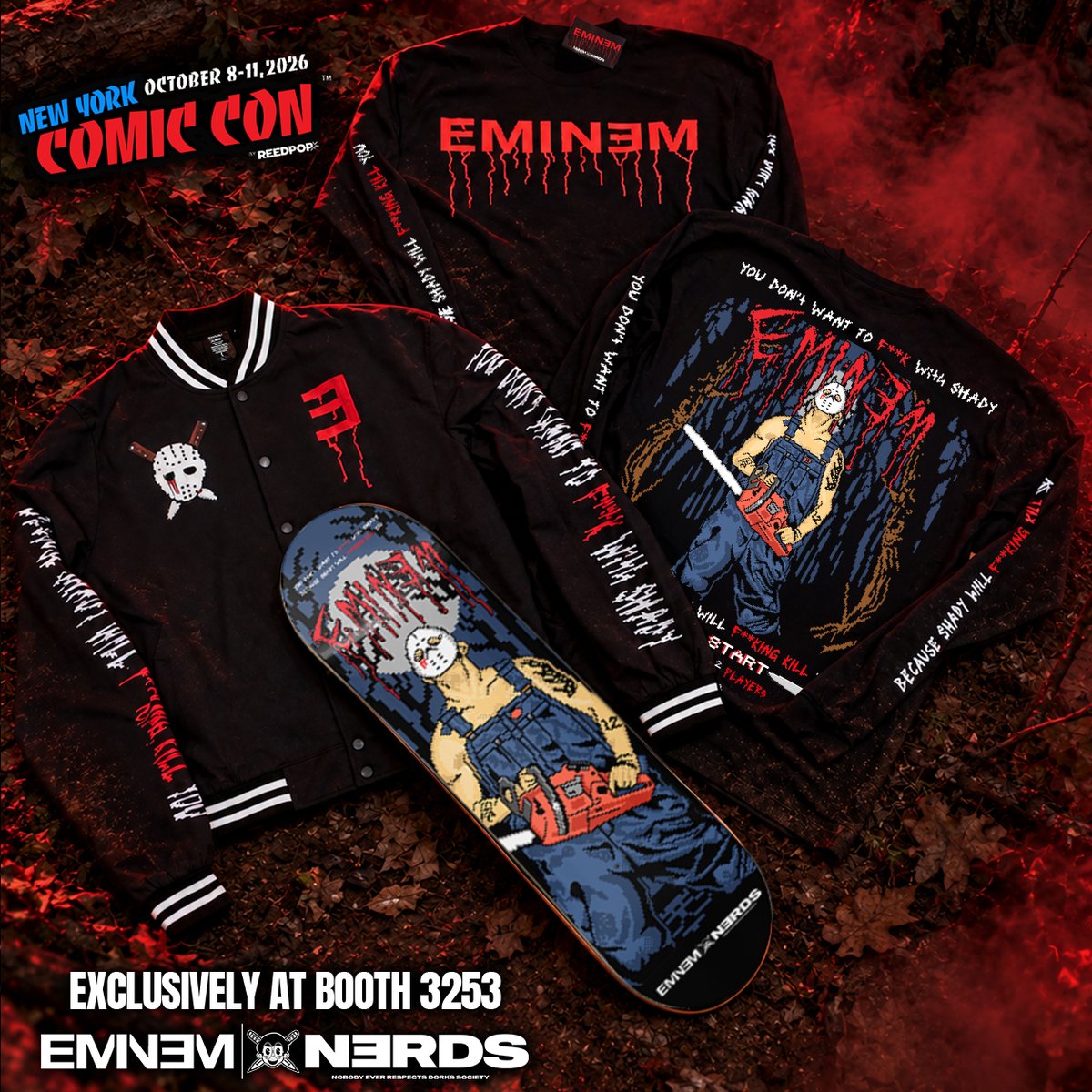 NERDSClothing's tweet photo. From Detroit to New York Comic Con.

We’re bringing an exclusive collection available only at the @nerds_clothing booth, #3253. This drop includes a limited edition skate deck and a series of hand-embellished arcade pieces created by NYC artist @dannycortesnyc.

Can’t make it to NYCC? We’ve got you.

On October 14th, we’re dropping another exclusive piece that includes a t-shirt packaged in a collectible gaming box, available only on https://t.co/0kMqZPRRJf
