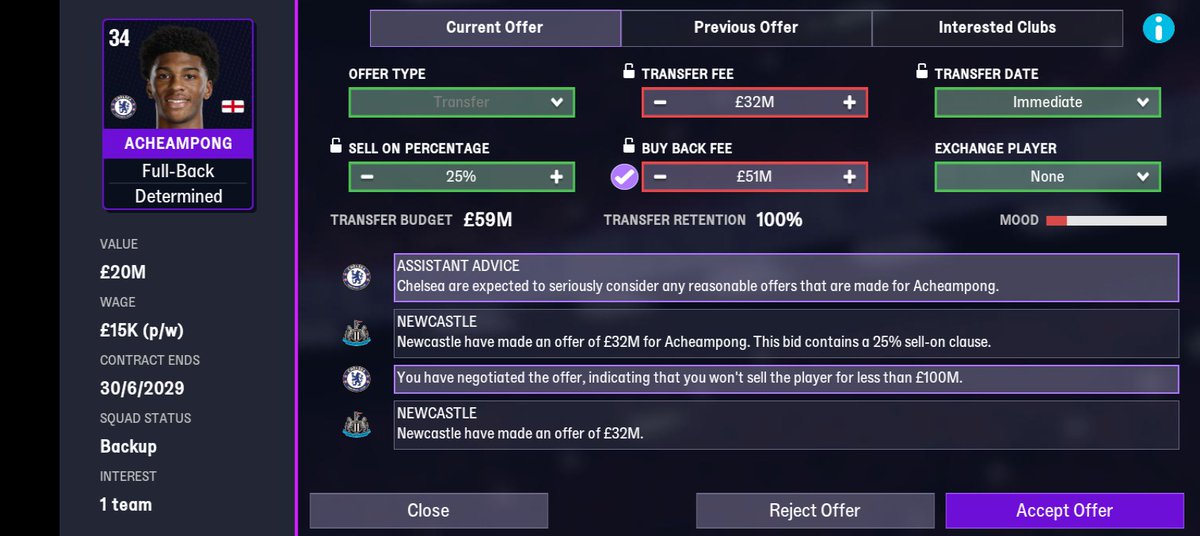 InvertedPotato2's tweet photo. @JayFM22
Good deal?
I really don't want to sell him, but Newcastle accepting the 51M buy back clause is making me accept it. 
I mean, it's almost like I'm giving him out on loan without paying his wages. 
👀
Gives him a good amount of game time and development then I buy him back https://t.co/m5LbSswHz5